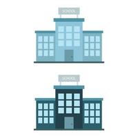 School Building Illustrated On White Background vector