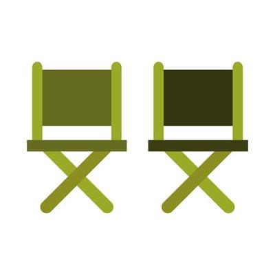 Director's Chair Illustrated On White Background