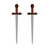 Sword Illustrated On White Background vector