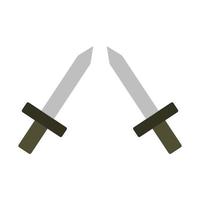 Sword Illustrated On White Background vector