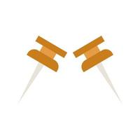 Drawing Push Pin Illustrated On White Background vector