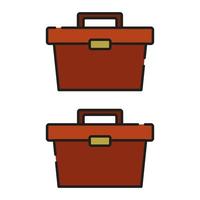 Toolbox Illustrated On White Background vector