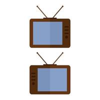 Television Illustrated On White Background vector