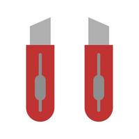 Utility Knife Illustrated On White Background vector