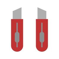 Utility Knife Illustrated On White Background vector