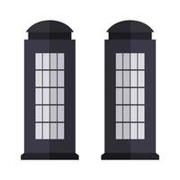 Telephone Booth Illustrated On White Background vector