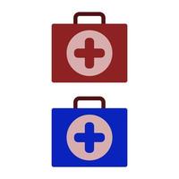 Medical Suitcase Illustrated On White Background vector