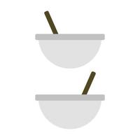 Bowl Illustrated On White Background vector