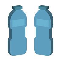 Water Bottle Illustrated On White Background vector