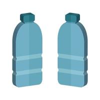 Water Bottle Illustrated On White Background vector