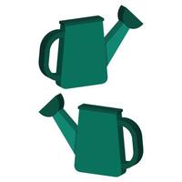 Watering Can Illustrated On White Background vector