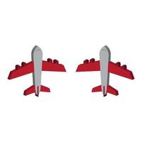 Airplane Illustrated On White Background vector
