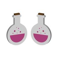 Laboratory Flask Illustrated On White Background vector