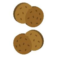 galletas ilustradas sobre fondo blanco vector