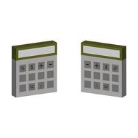 Calculator Illustrated On White Background vector