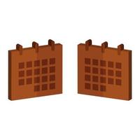 Calendar Illustrated On White Background vector