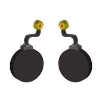 Bomb Illustrated On White Background vector