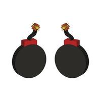Bomb Illustrated On White Background vector