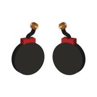 Bomb Illustrated On White Background vector