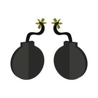 Bomb Illustrated On White Background vector