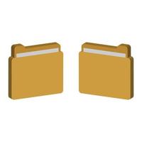 Folder Illustrated On White Background vector