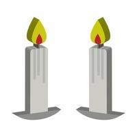 Illustrated Candle On White Background vector