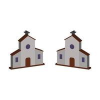 Church Illustrated On White Background vector