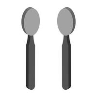 Spoon Illustrated On White Background vector
