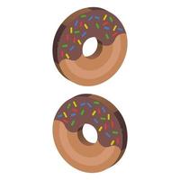 Donut Illustrated On White Background vector