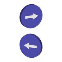 Mandatory Direction Sign Illustrated On White Background vector