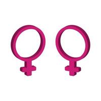 Gender Illustrated On White Background vector