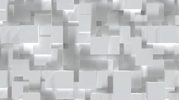 Abstract white cube block on random level surface photo