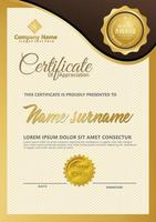 Certificate template with luxury. Vector illustration