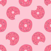 Sprinkled Donuts Seamless Repeat Vector Pattern