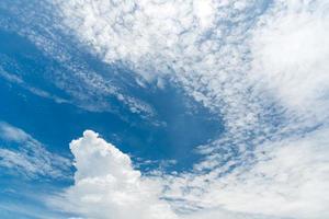 Blue sky background with clouds photo