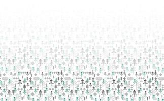 Pine field in winter,vector pattern background vector