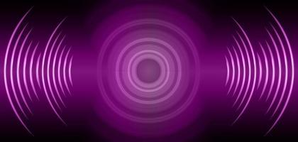 Sound waves oscillating dark light vector