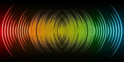 Sound waves oscillating dark light vector