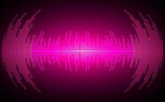 Sound waves oscillating dark light vector