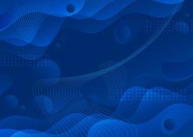 gradient blue wave liquid abstract background vector