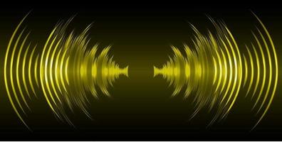 Sound waves oscillating dark light vector