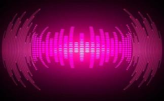 Sound waves oscillating dark light vector