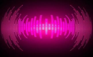 Sound waves oscillating dark light vector