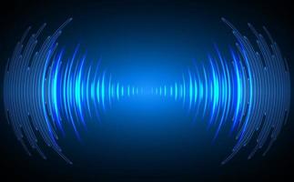 Sound waves oscillating dark light vector