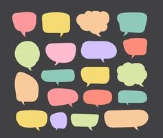 speech bubble cut paper design template. Vector