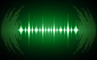 Sound waves oscillating dark light vector