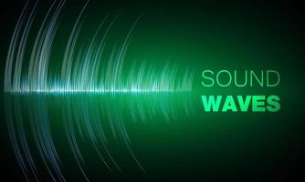 Sound waves oscillating dark light vector