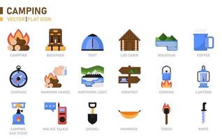 Camping Flat Icon vector