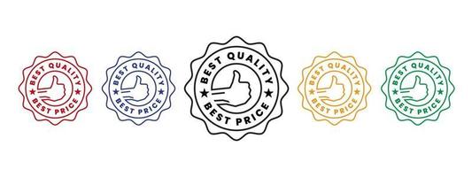 Best Seller and Best Price recommended logo badge or icon vector