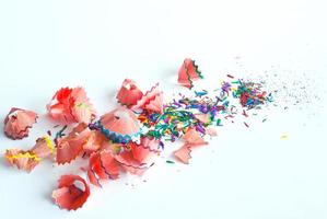 Color dust and Color Pencil shavings photo
